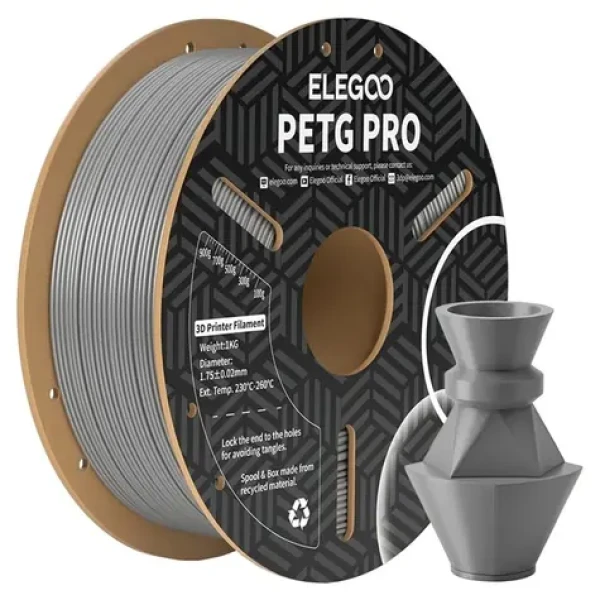 ELEGOO PETG Pro šedá / Tisková struna / PETG / 1,75 mm / 1 kg (50.203.0205)