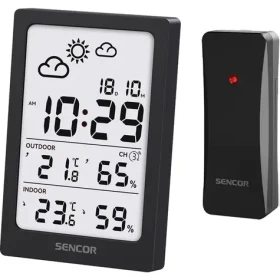 SENCOR SWS 2300 B meteostanice černá / LCD / bezdrátové čidlo (8590669379309)