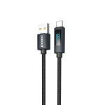 Dudao Datový kabel L7T / USB-A / USB-C / 66W / 1 m / LED displej / černá (185909)