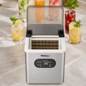 Webber Frio IM-201 nerez / Výrobník ledu / 25 kg / LCD displej / 3 režimy vody / 24 kostek (05IM-201)