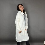 HOSH Pletené šaty EVELYN s kapucí Barva: Černá