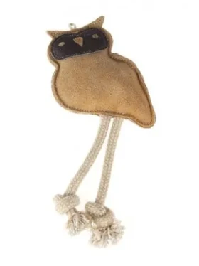 AnimALL Hračka Sova kůže s provazy natural 28 cm (110293)