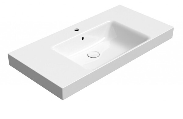 GSI - NUBES keramické umyvadlo 100x50cm, s odkládacími plochami, bílá ExtraGlaze 9651111