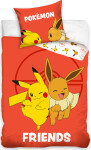 Dětské povlečení Pokémon Eeve a Pikachu