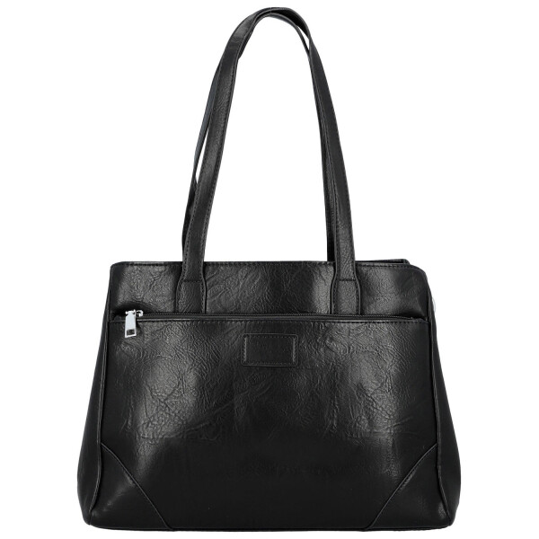 Trendy dámská koženková kabelka na rameno Remiga, černá