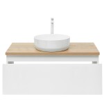 Koupelnová skříňka s krycí deskou SAT B-WAY 99x30x45 cm bílá lesk BWAY100WDOAKU2B BWAY100WDOAKU2B