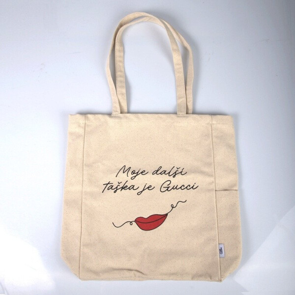 Plátěná taška se dnem a kapsou