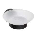 SAPHO - X-ROUND BLACK mýdlenka, mléčné sklo, černá mat XR803B
