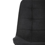 Jídelní židle, černá, látka, HC-T1130 BK2