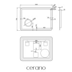 CERANO - Koupelnové LED zrcadlo Lucido - 120x70 CER-429349