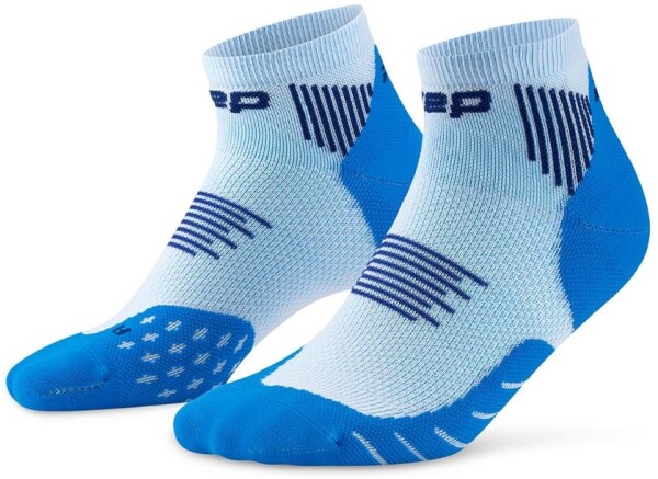 CEP dámské kotníkové běžecké kompresní ponožky 5.0 - blue/ice Velikost: IV (EUR 40-43)