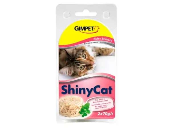 GIMBORN Gimpet ShinyCat krab+kuřecí konzerva 2x70g (4002064413518)