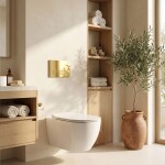 REA - Podomítkový Instalační Set Slim 024N pro WC s Tlačítkem HD Gold KPL-E1560