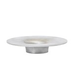 Ferm Living Kovový svícen Soothe Aluminium Ø 16 cm, stříbrná barva, kov