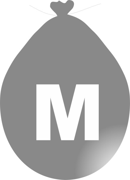 Balónek písmeno M stříbrné balonky.cz Balónek písmeno M stříbrné balonky.cz