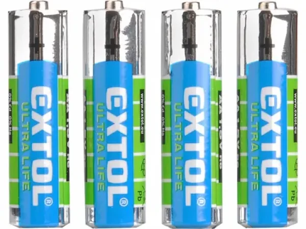 EXTOL-ENERGY Baterie zink-chloridové 1.5V AA (LR6) 4ks (EX42001)