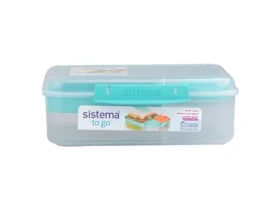 Sistema TO GO Tříkomorová krabička s nádobou na jogurt a 2 tácky 1.65 l mátová (9414202216908)