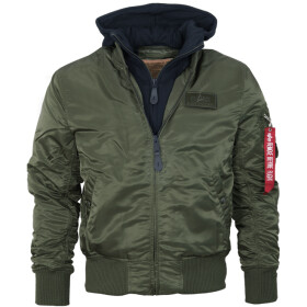 Alpha Industries Bunda MA-1 D-Tec zelená tmavě | černá XL
