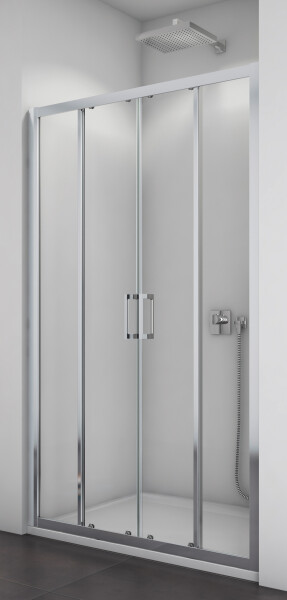 SanSwiss TOPS4 1200 50 07 Sprchové dveře dvoudílné 120 cm, aluchrom/sklo