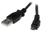 StarTech USB-A na Micro-USB černá / Nabíjecí a datový kabel / Úhlový konektor / 1 m / 480 Mbps (USBAUB1MU)