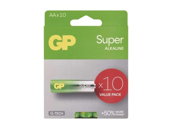 GP Alkalická baterie Super AA (LR6) 10ks (B0121G)