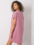 Dámské šaty RV SK 6757.39P Tmavě pudr růžová - Rue Paris pudrovo-růžová L