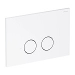 OMNIRES - Set: STRONGFRAME podomítkový rám + STEEL-R45 splachovací tlačítko, bílá mat STFWC1R45-RWM