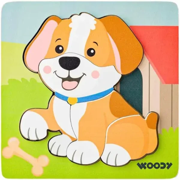Woody Puzzle Baby - pejsek
