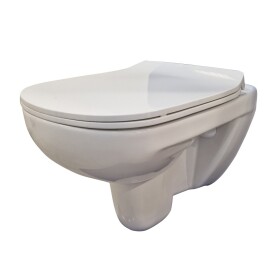 GEBERIT DuofixBasic s matným tlačítkem DELTA21 + WC bez oplachového kruhu Edge + SEDÁTKO 458.103.00.2 21MA EG1