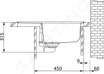 FRANKE - Maris Fragranitový dřez MRG 611-62, 620x500 mm, bílá-led 114.0284.758