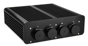 Akasa Pascal MD UCFF černá / Mini ITX / IP65 / možnost pověšení na zeď / hliník / OEM / bez ventilátoru (A-NUC40-M1B)