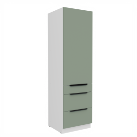 Vysoká potravinová skříňka Aria 60 DKS-210 3S 1F - Premium Box Barva korpusu: Bílá, Barva dvířek: SA - Aquamarine AFM