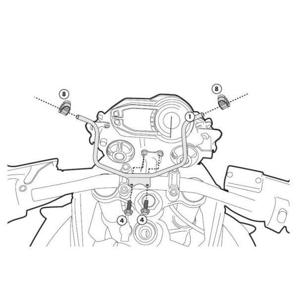 Givi D6401Kit montážní sada pro plexi Triumph Tiger 800/800 XC/800 XR (11-17)