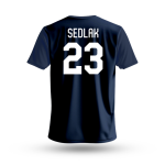 Pánské tričko Lukáš Sedlák #23 Czech National Emblem 2025 Navy Velikost: S