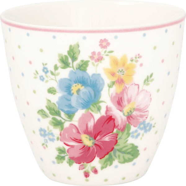 GREEN GATE Latte cup Josefina White 300 ml, růžová barva, porcelán 300ml