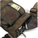 Taštička na nohu textilní, černá