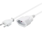 PremiumCord Kabel síťový prodlužovací dvojvidlice 3m bílý / Prodlužovací kabel / 230V / max. 2,5A (kpsm3w)
