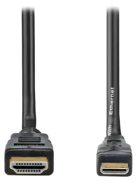 Nedis HDMI - mini HDMI kabel černá 3 m / Kabel HDMI/mini HDMI / 4K 30 Hz / Ethernet / zlacené konektory / bulk (CVGL34500BK30)