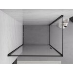 MEXEN/S - Exo sprchový kout dveře křídlové 70 x 85, transparent, černá 817-070-085-70-00