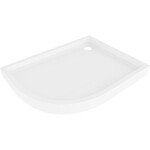 MEXEN - Flow+ Sprchová vanička čtvrtkruh asymetrická pravá 100 x 80, bílá lesk 46Q108010RH
