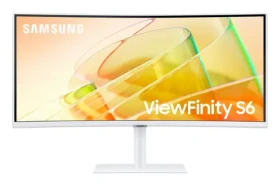 34" SAMSUNG ViewFinity S6 S65TC bílá / VA / 3440x1440 / 21:9 / 5ms / 3000:1 / 350cd-m2 / HDMI + DP / USB / VESA (LS34C650TAUXEN)