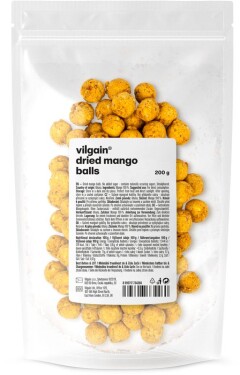 Vilgain Sušené ovocné kuličky – mango 200 g