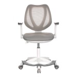 Dětská židle, výškově nastavitelná, šedá síťovina, KA-C806 GREY