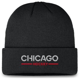 Fanatics Pánská zimní čepice Chicago Blackhawks NHL Authentic Pro A/Cap Cuffed Beanie