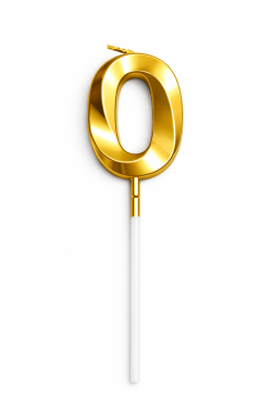 Dortová svíčka zlatá č.0