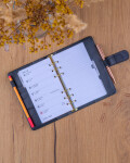 Týdenní diář 2027 Notique Refill kroužkový 12,5 x 19 cm černý