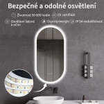 CERANO - Koupelnové LED zrcadlo Toro - 40x60 CER-8050BD79951