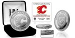 Highland Mint Mince Calgary Flames NHL Team Silver Commemorative Coin 39mm