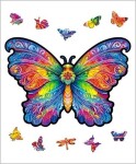 Dřevěné puzzle - Duhový Motýl