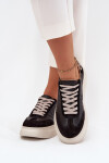 Kožené dámské tenisky na platformě Panterka Zazoo N1263 Černé 37